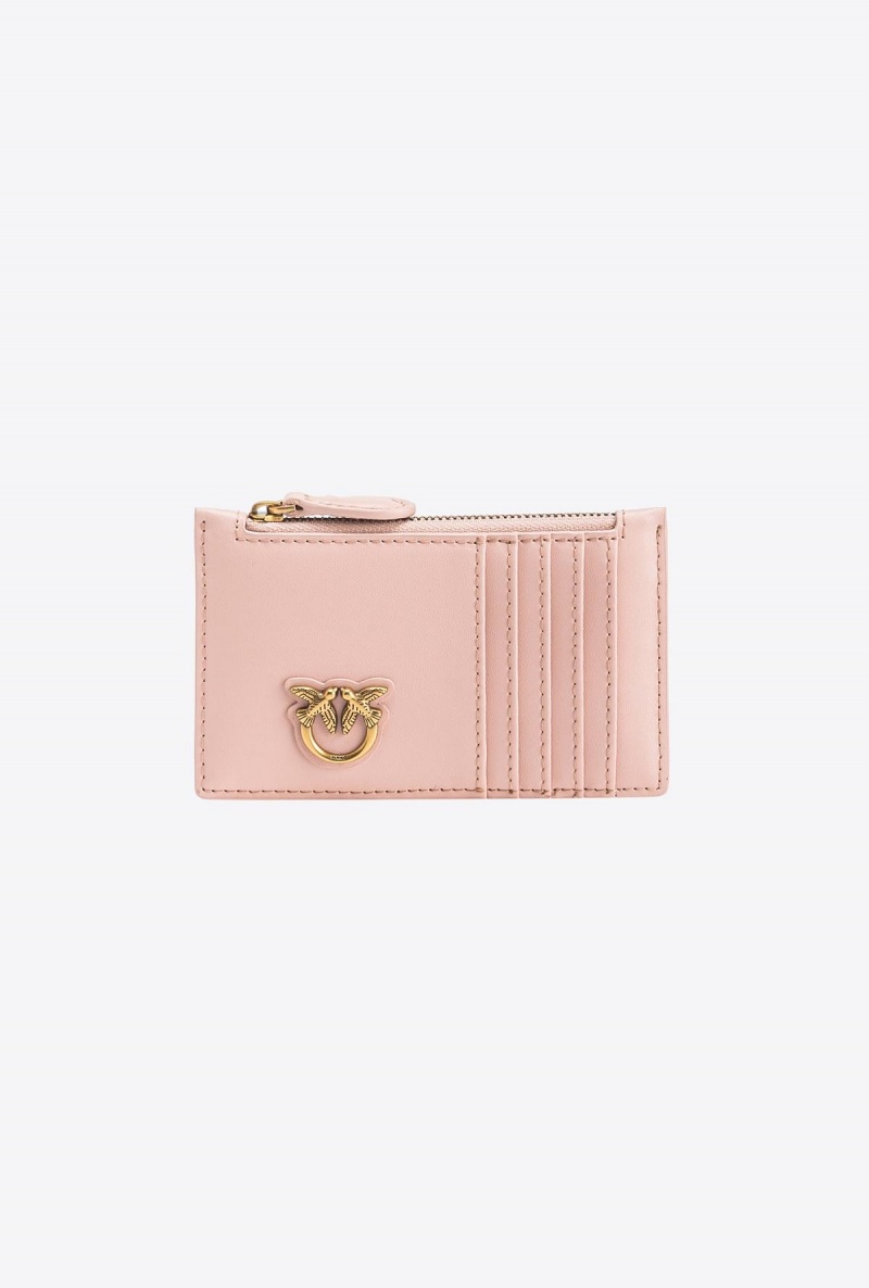 PINK/DUSTY PINK-ANTIQUE GOLD Pinko Zipped card holder | MYJVR64674