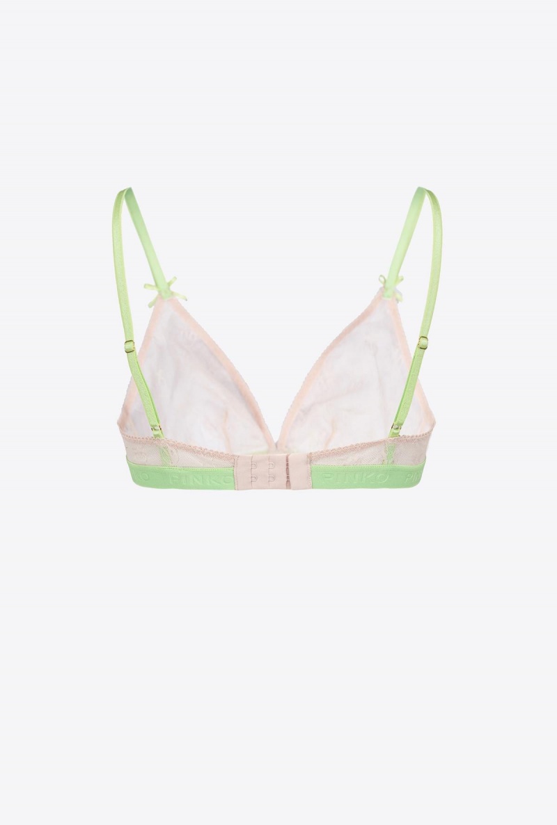 PINK/GREEN Pinko Lace triangle bra | EMYHC10955