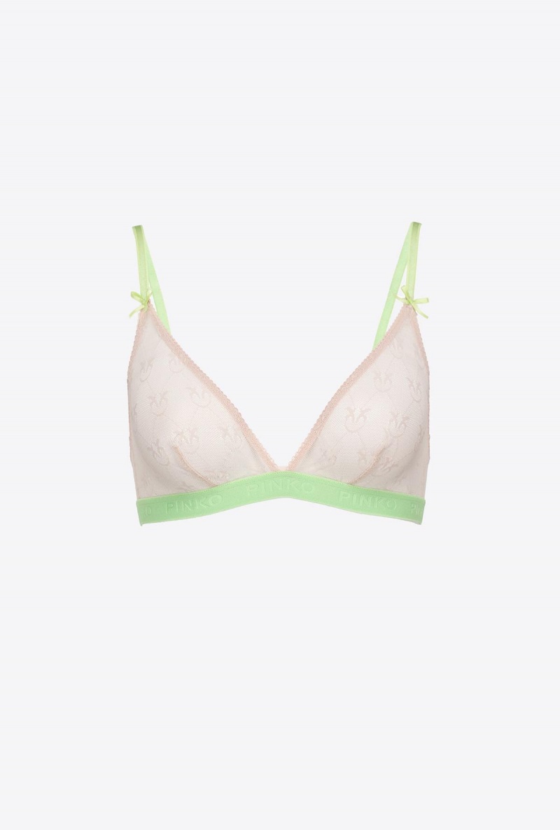 PINK/GREEN Pinko Lace triangle bra | EMYHC10955