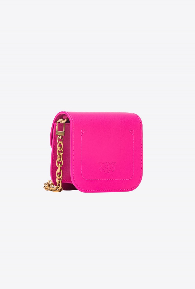 PINKO PINK-ANTIQUE GOLD Pinko Micro Love Bag Bell in leather | ZMYMJ54173