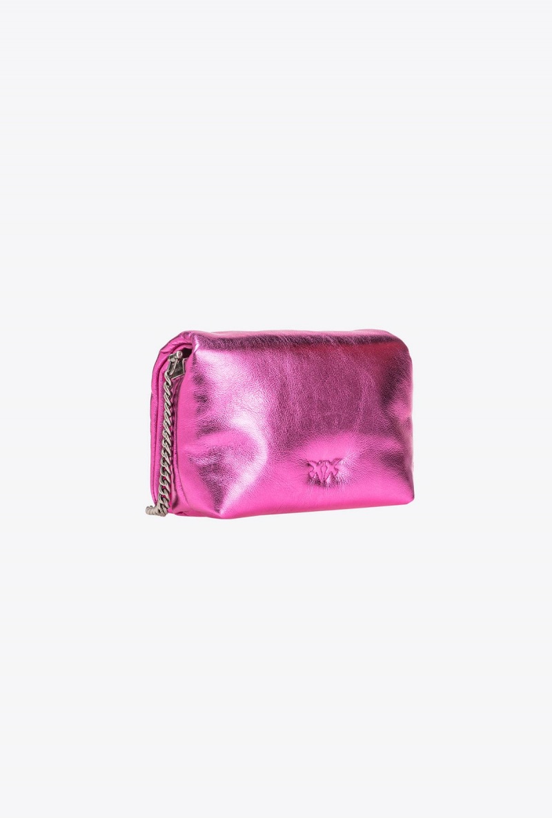 PINKO PINK-OLD SILVER Pinko Baby Love Bag Click Puff laminated | MYCIF30798