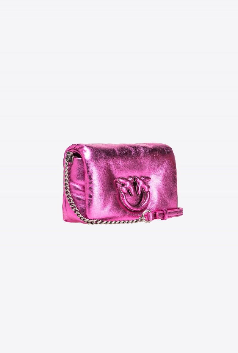PINKO PINK-OLD SILVER Pinko Baby Love Bag Click Puff laminated | MYCIF30798