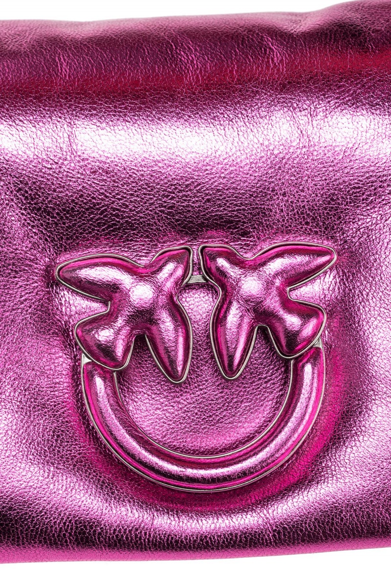 PINKO PINK-OLD SILVER Pinko Baby Love Bag Click Puff laminated | MYCIF30798