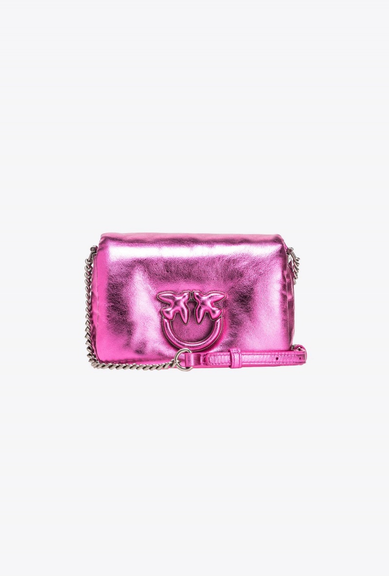 PINKO PINK-OLD SILVER Pinko Baby Love Bag Click Puff laminated | MYCIF30798