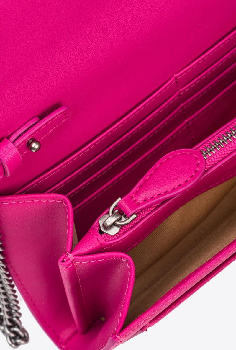 PINKO PINK-OLD SILVER Pinko Love Bag One Wallet with rhinestones | MYJZR20637