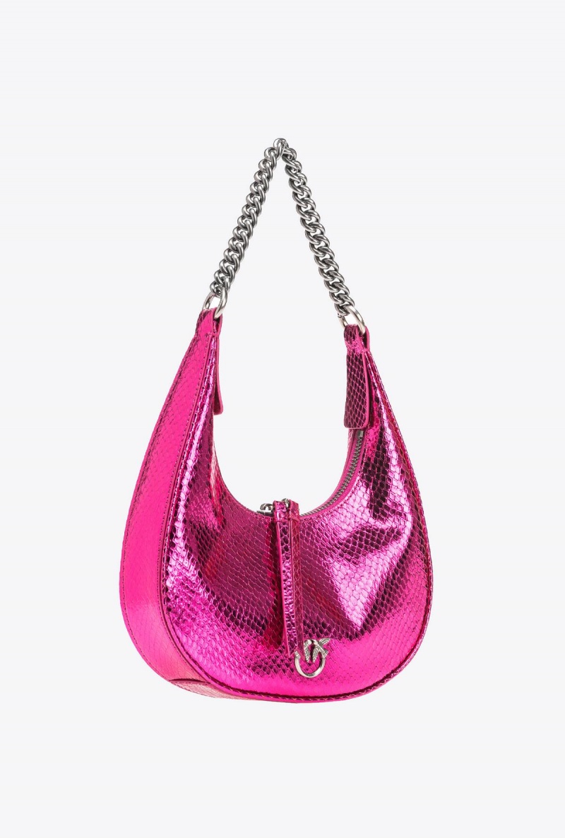 PINKO PINK-OLD SILVER Pinko Mini Brioche Bag Hobo | MYXMI97005