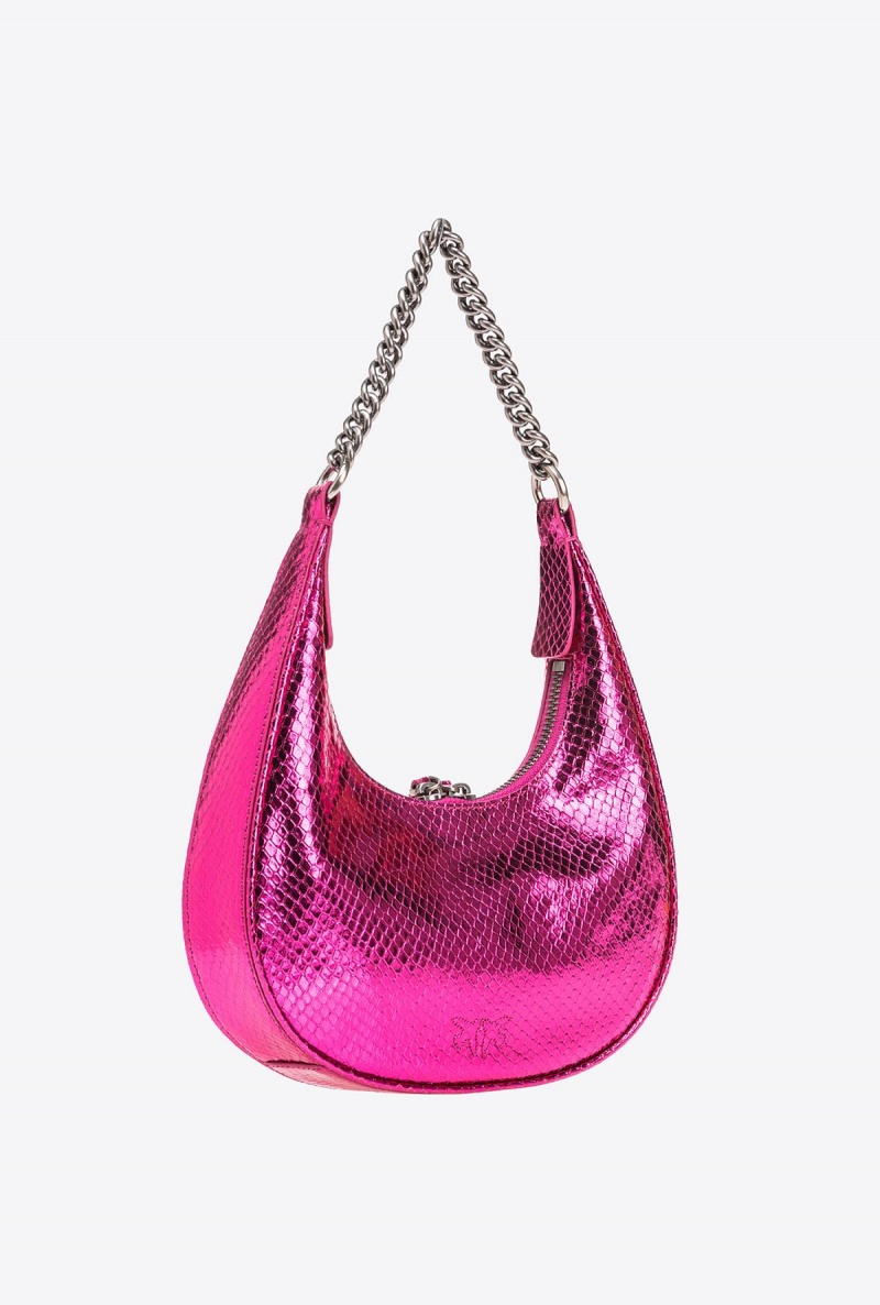 PINKO PINK-OLD SILVER Pinko Mini Brioche Bag Hobo | MYIIZ96691