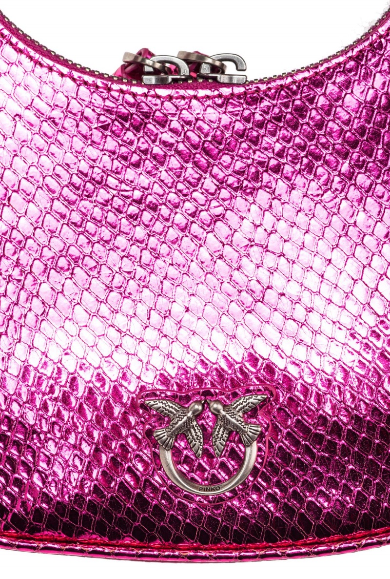 PINKO PINK-OLD SILVER Pinko Mini Brioche Bag Hobo | MYIIZ96691