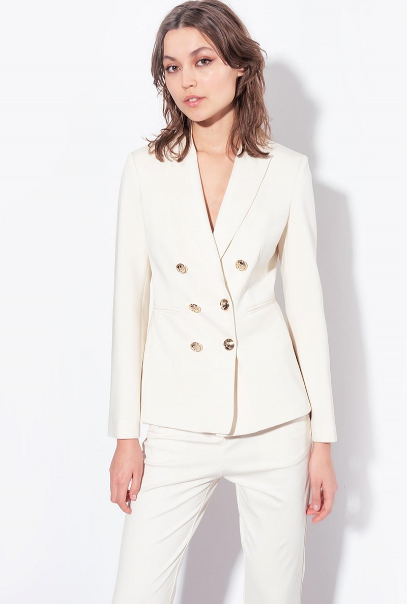 PINK SMOKE WHITE Pinko Blazer with jewel buttons | MYCVG53099