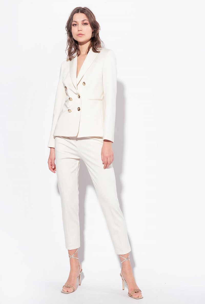 PINK SMOKE WHITE Pinko Blazer with jewel buttons | MYCVG53099