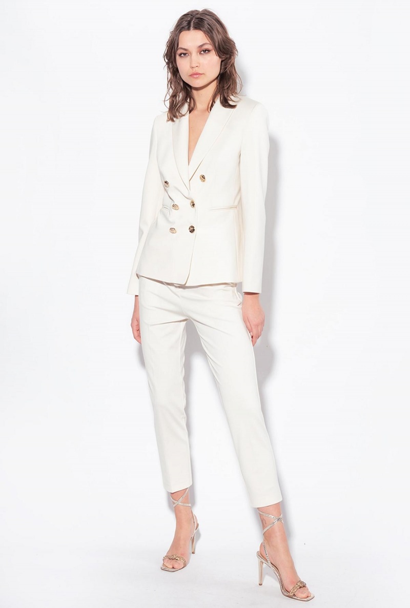 PINK SMOKE WHITE Pinko Blazer with jewel buttons | MYCVG53099