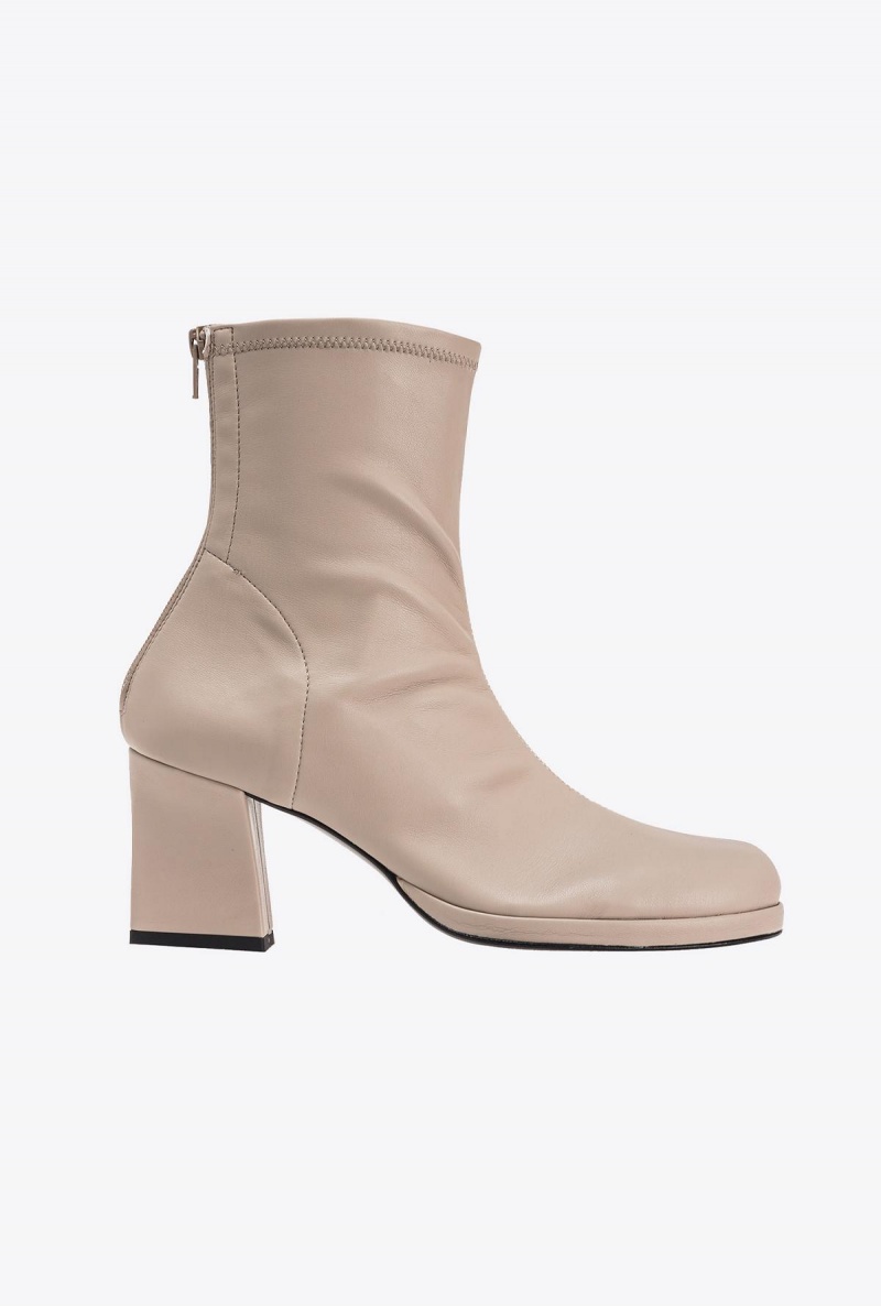 POMMEL GREY Pinko Leather-effect ankle boots | XMYBH29600