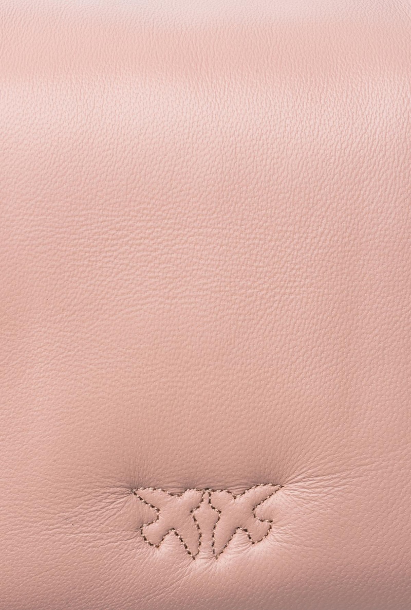 POWDER PINK-BLOCK COLOUR Pinko Baby Love Bag Click Puff in nappa leather | AMYDF15731