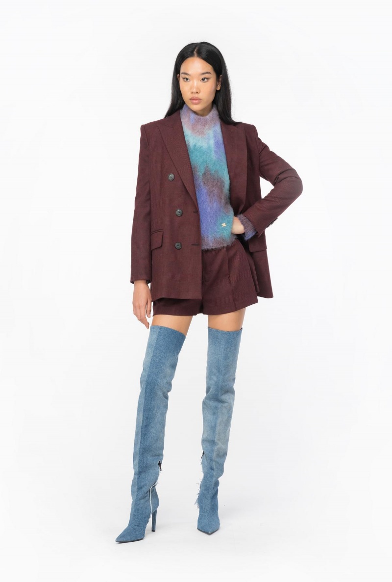 PURPLE/LIGHT BLUE Pinko Fade-effect alpaca sweater | MYZPD33957