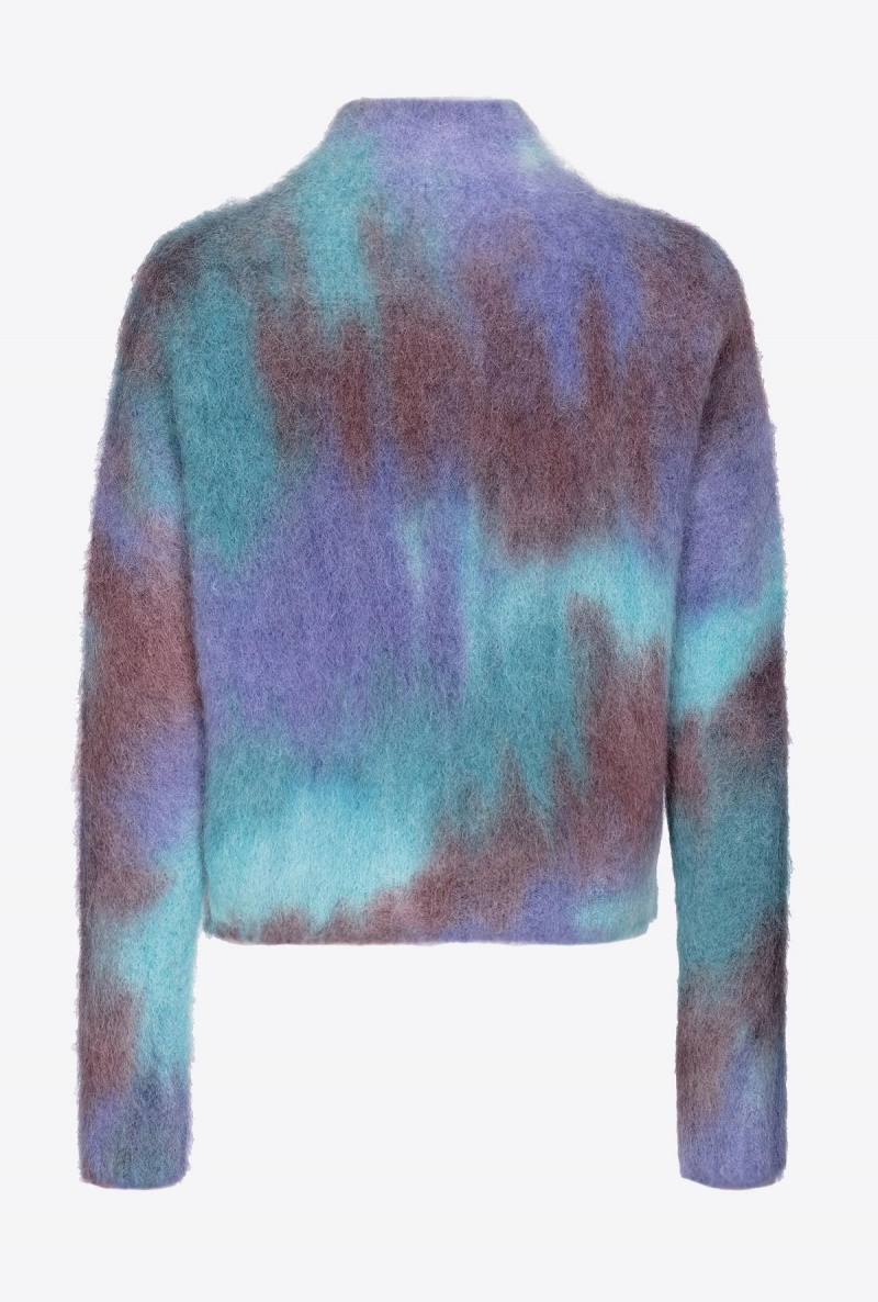 PURPLE/LIGHT BLUE Pinko Fade-effect alpaca sweater | MYZPD33957