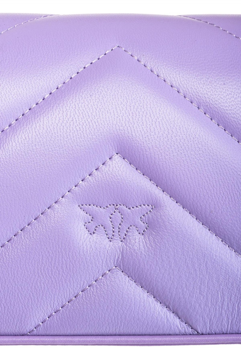 PURPLE TULIP-ANTIQUE GOLD Pinko Mini Love Bag Click Baguette Big Chevron | MYEGJ85935