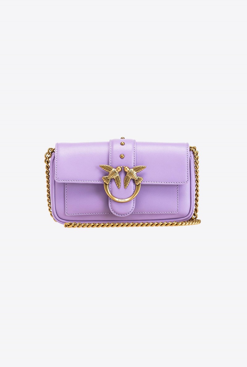 PURPLE TULIP-ANTIQUE GOLD Pinko Pocket Love Bag One Simply | UMYTG14744