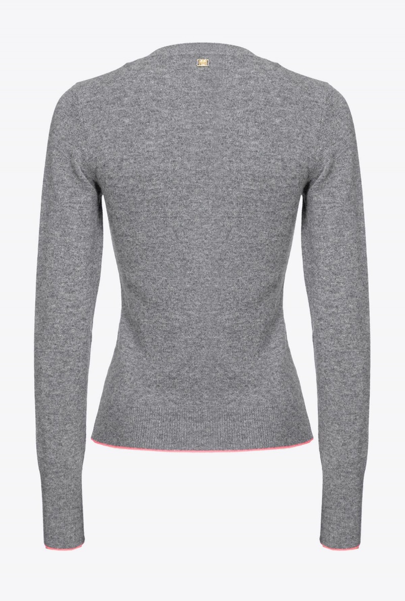 ROCK GREY Pinko Cashmere sweater with cut-out | BMYSO38596