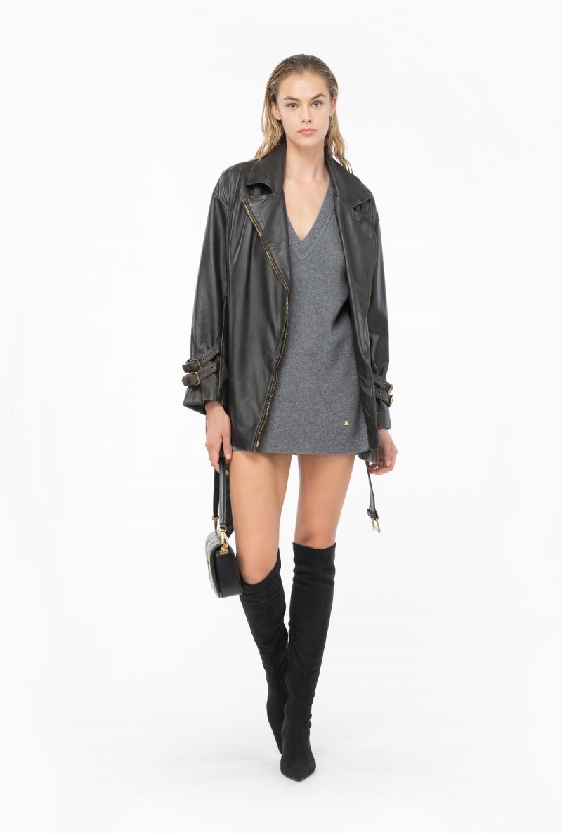 ROCK GREY Pinko Sleeveless fine cashmere sweater | ZMYNQ16791