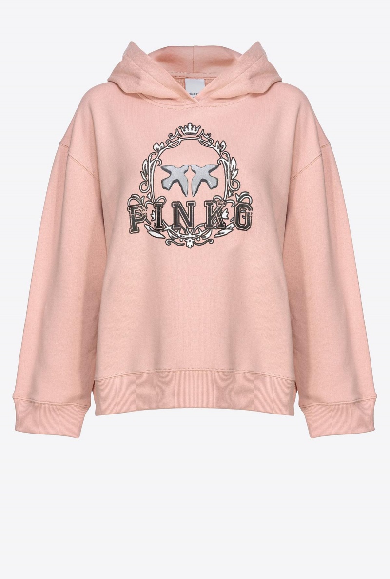 ROSY CLOUD Pinko Hoodie with Vintage Frame print | MMYHR18202
