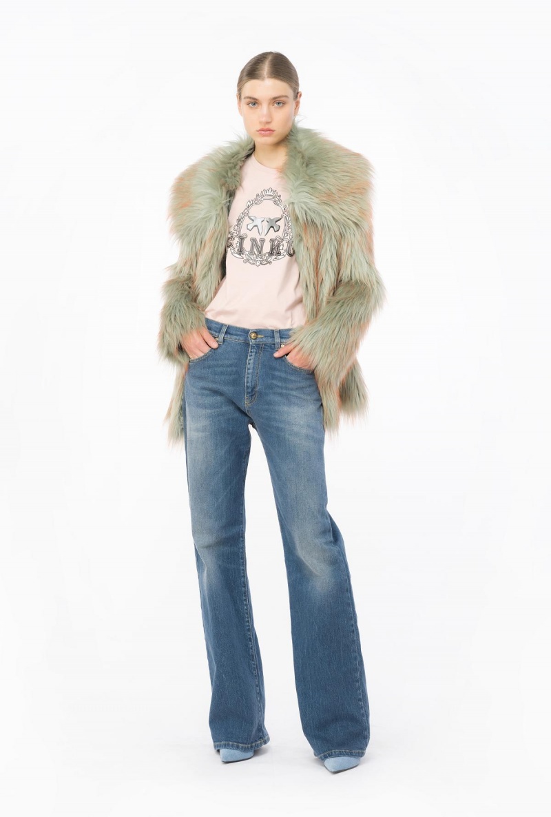 ROSY CLOUD Pinko Vintage Frame-print T-shirt | AMYWC36306