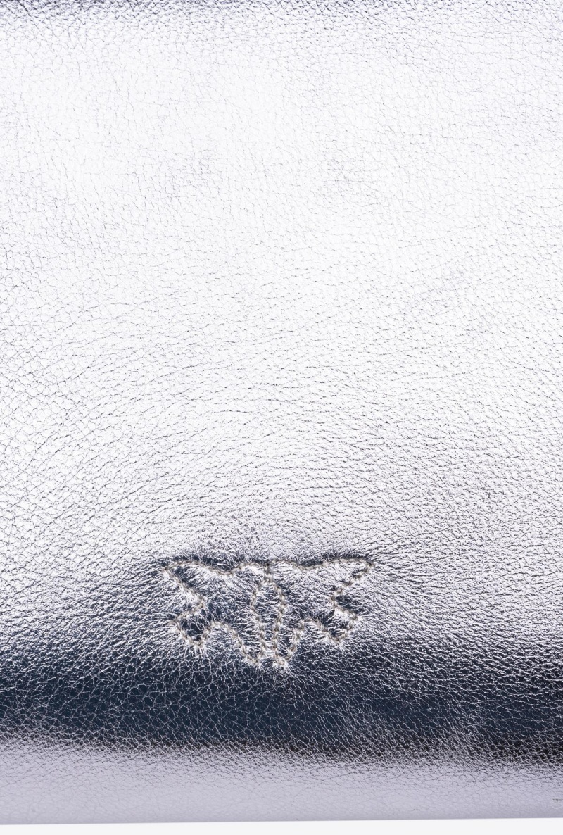 SILVER-OLD SILVER Pinko Baby Love Bag Click Puff laminated | LMYSX59459