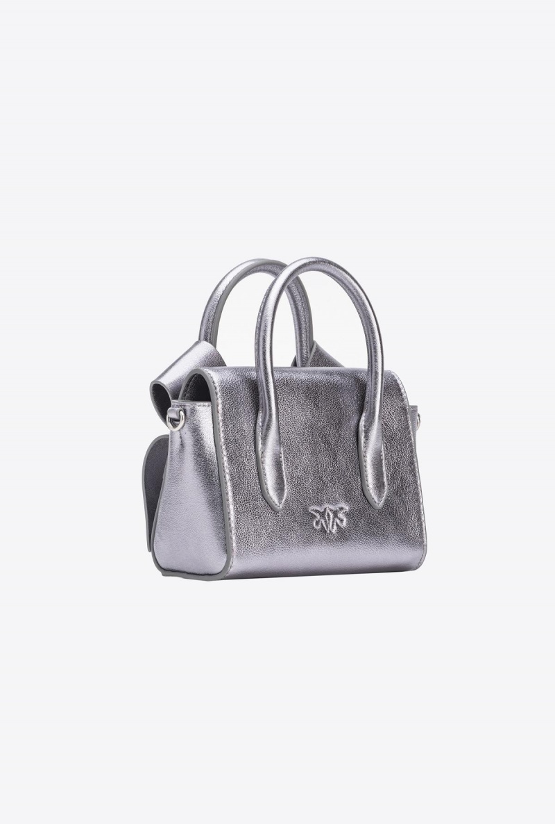 SILVER-OLD SILVER Pinko Laminated Aika Baby Purse | BMYSD75845