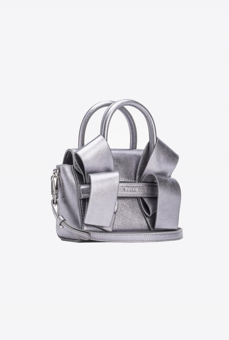 SILVER-OLD SILVER Pinko Laminated Aika Baby Purse | GMYUC18039