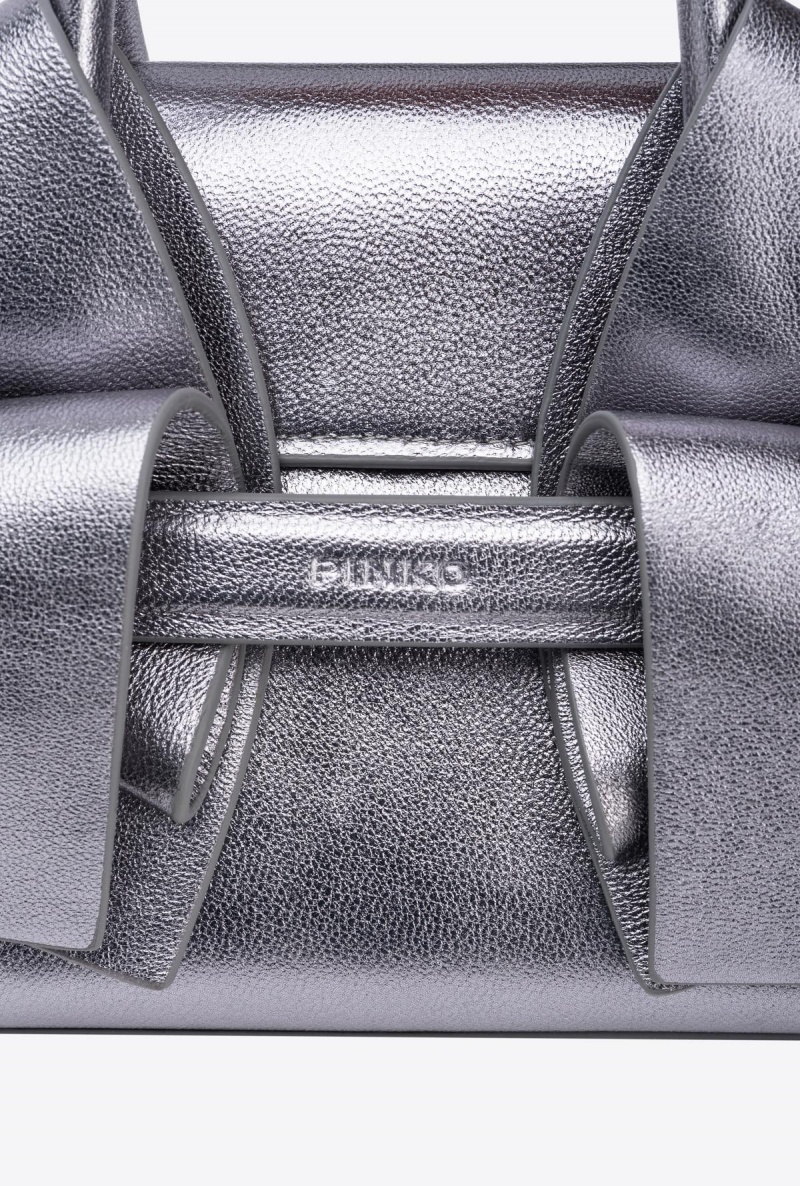 SILVER-OLD SILVER Pinko Laminated Aika Baby Purse | GMYUC18039