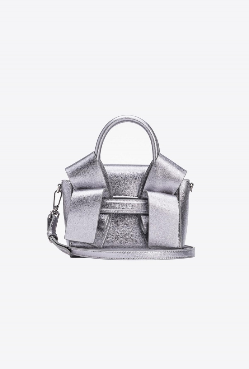 SILVER-OLD SILVER Pinko Laminated Aika Baby Purse | GMYUC18039