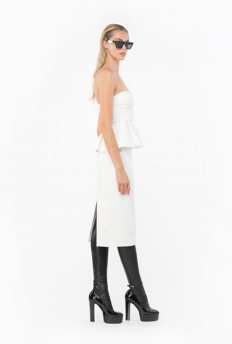 SNOW WHITE Pinko Calf-length stretch crepe skirt | DMYKV75202