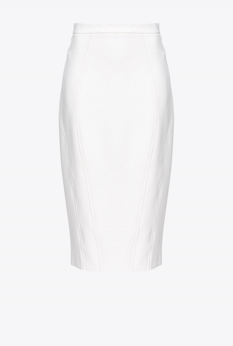 SNOW WHITE Pinko Calf-length stretch crepe skirt | DMYKV75202