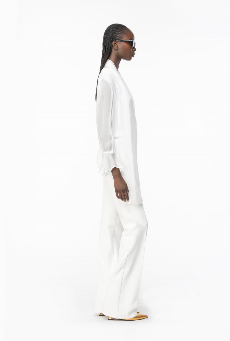 SNOW WHITE Pinko Flared crepe trousers | SMYNY36784