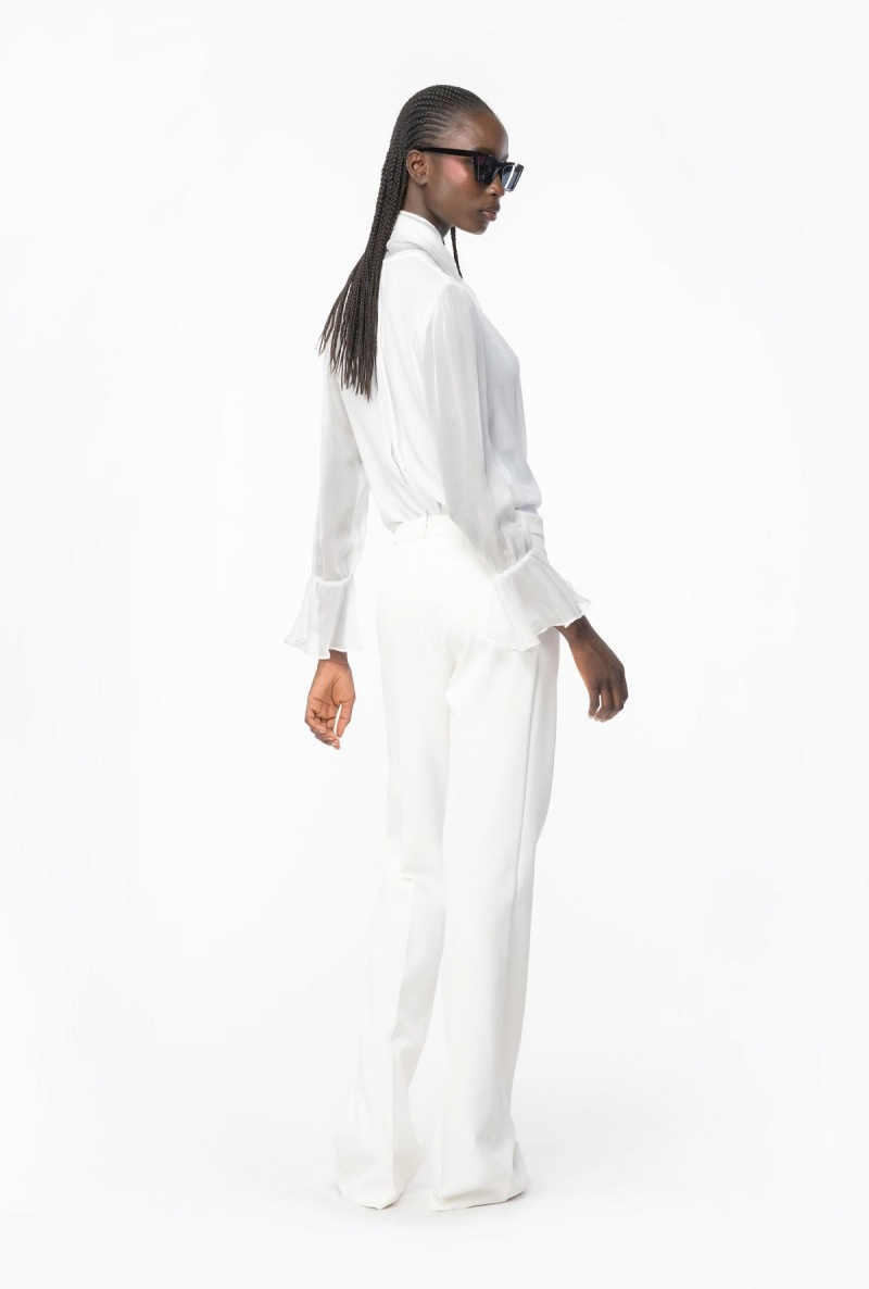 SNOW WHITE Pinko Flared crepe trousers | SMYNY36784