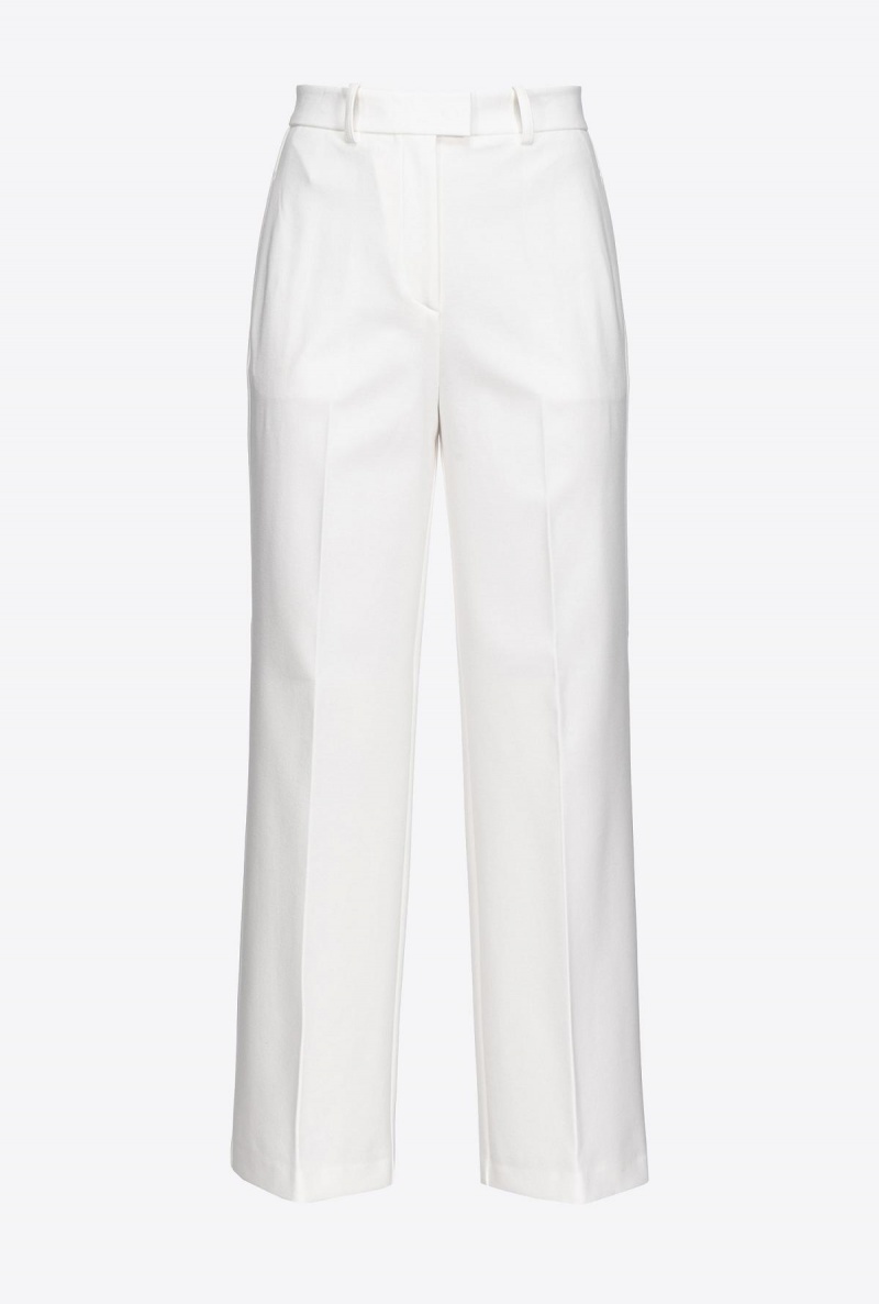 SNOW WHITE Pinko Loose-fitting stretch trousers | QMYWA12944