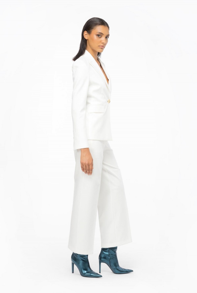 SNOW WHITE Pinko Loose-fitting stretch trousers | MYNZX73300