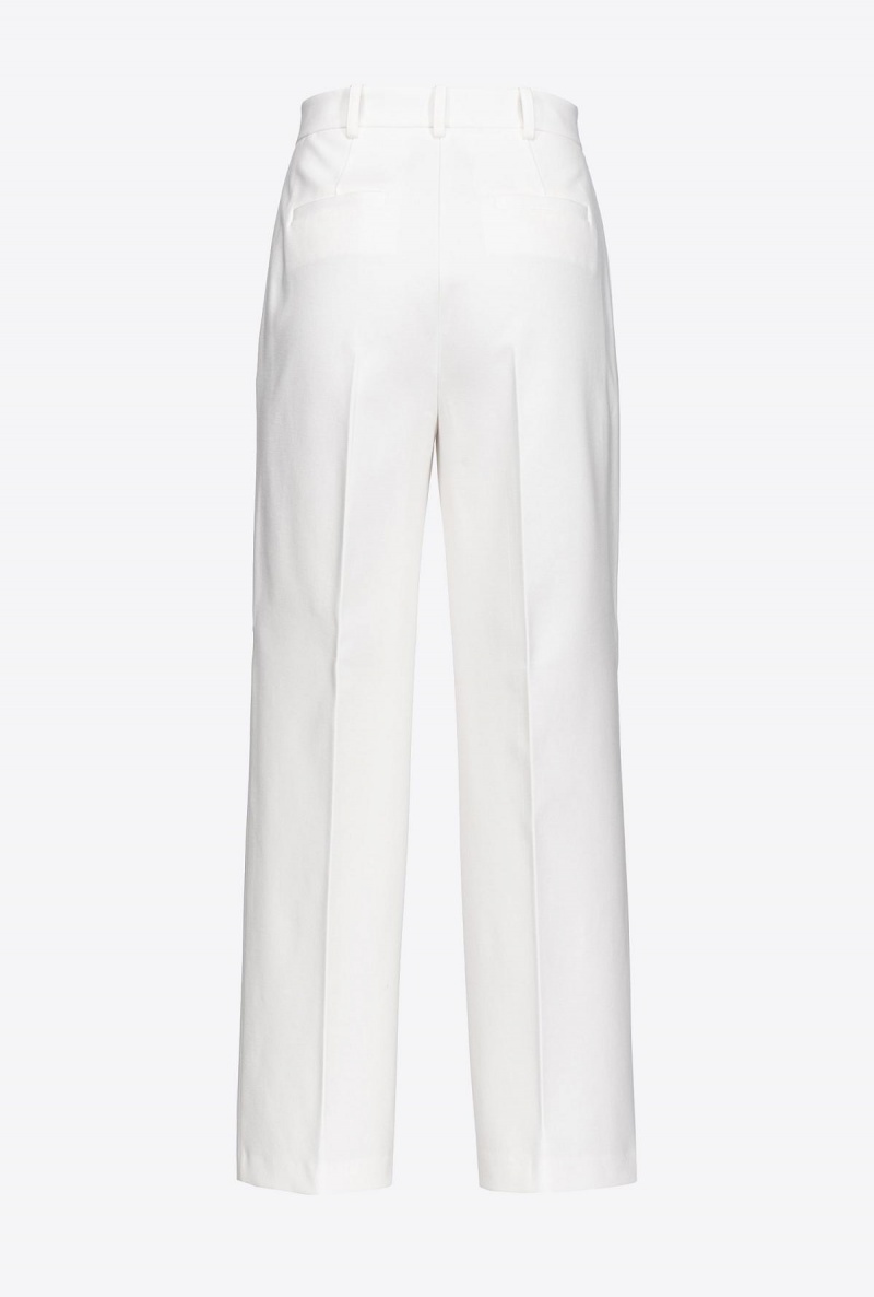 SNOW WHITE Pinko Loose-fitting stretch trousers | MYNZX73300