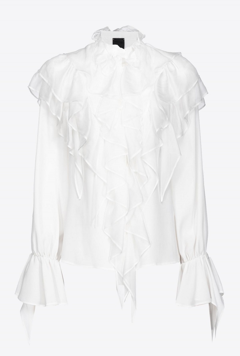 SNOW WHITE Pinko Ruffled shirt | ZMYMJ21966