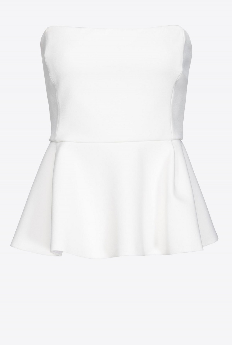 SNOW WHITE Pinko Top with large flounce at the bottom | MYXBR91210