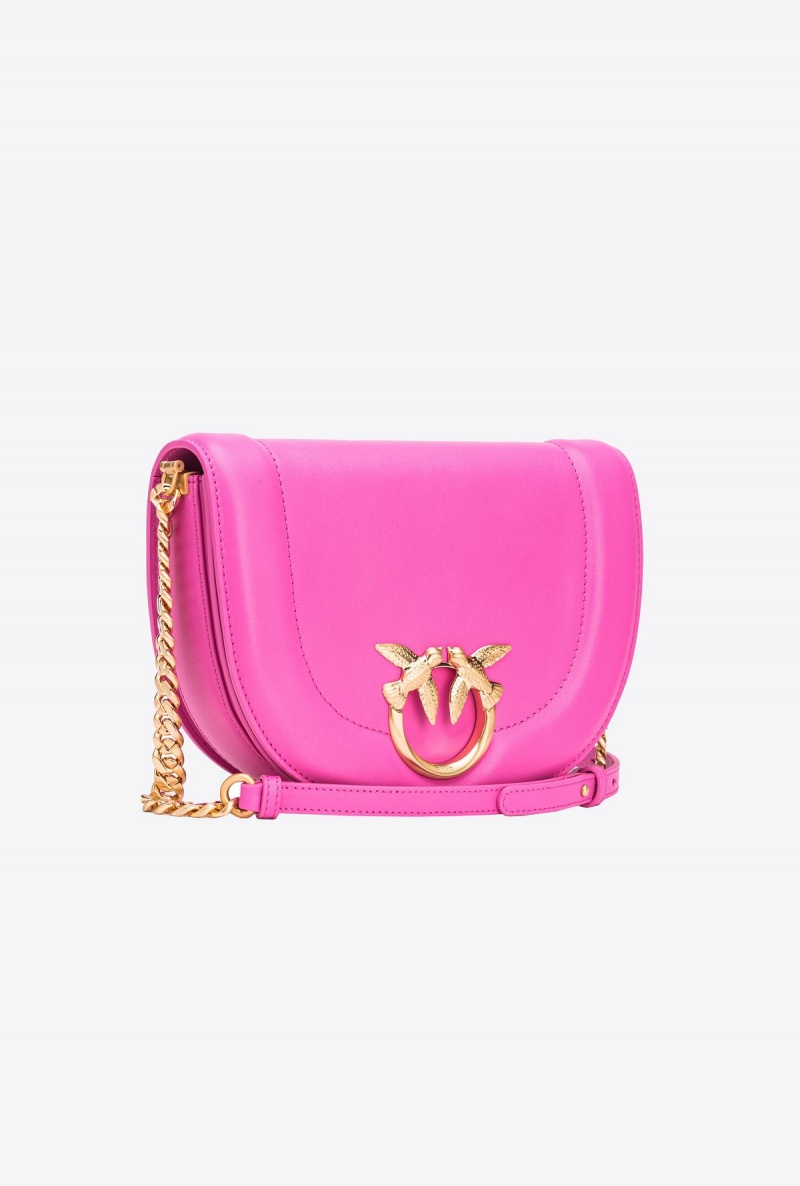 STRAWBERRY-BRUSHED GOLD Pinko Galleria Classic Love Bag Click Round | FMYUI94198