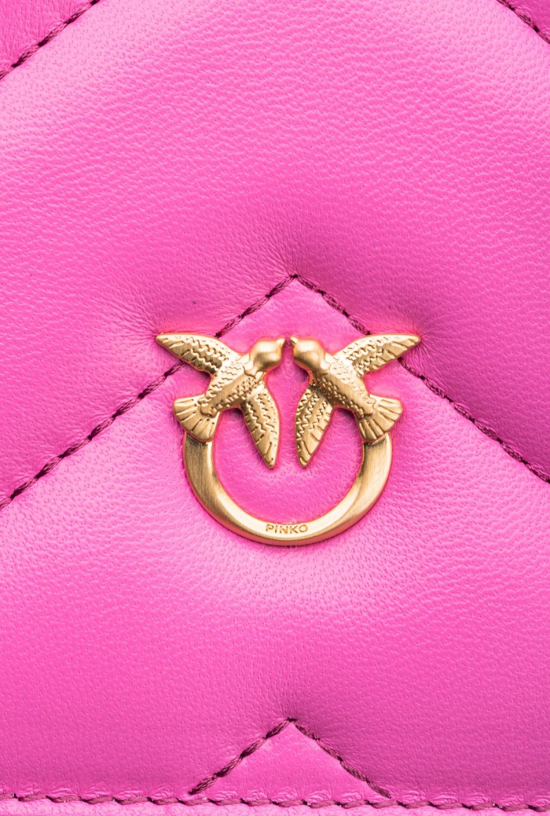 STRAWBERRY+COLOUR CONTRASTING COLOUR Pinko Galleria Mini Love Bag Click Big Chevron Opposite | AMYDF50481