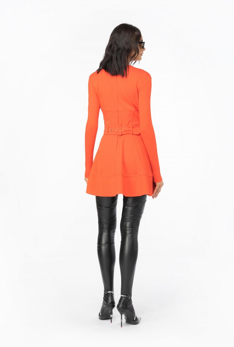 SURIMI ORANGE Pinko Mini dress with piercing belt | QMYWA67196