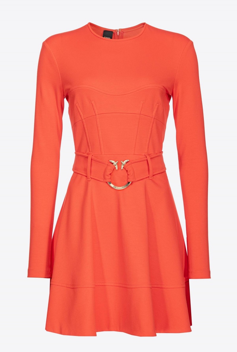 SURIMI ORANGE Pinko Mini dress with piercing belt | QMYWA67196