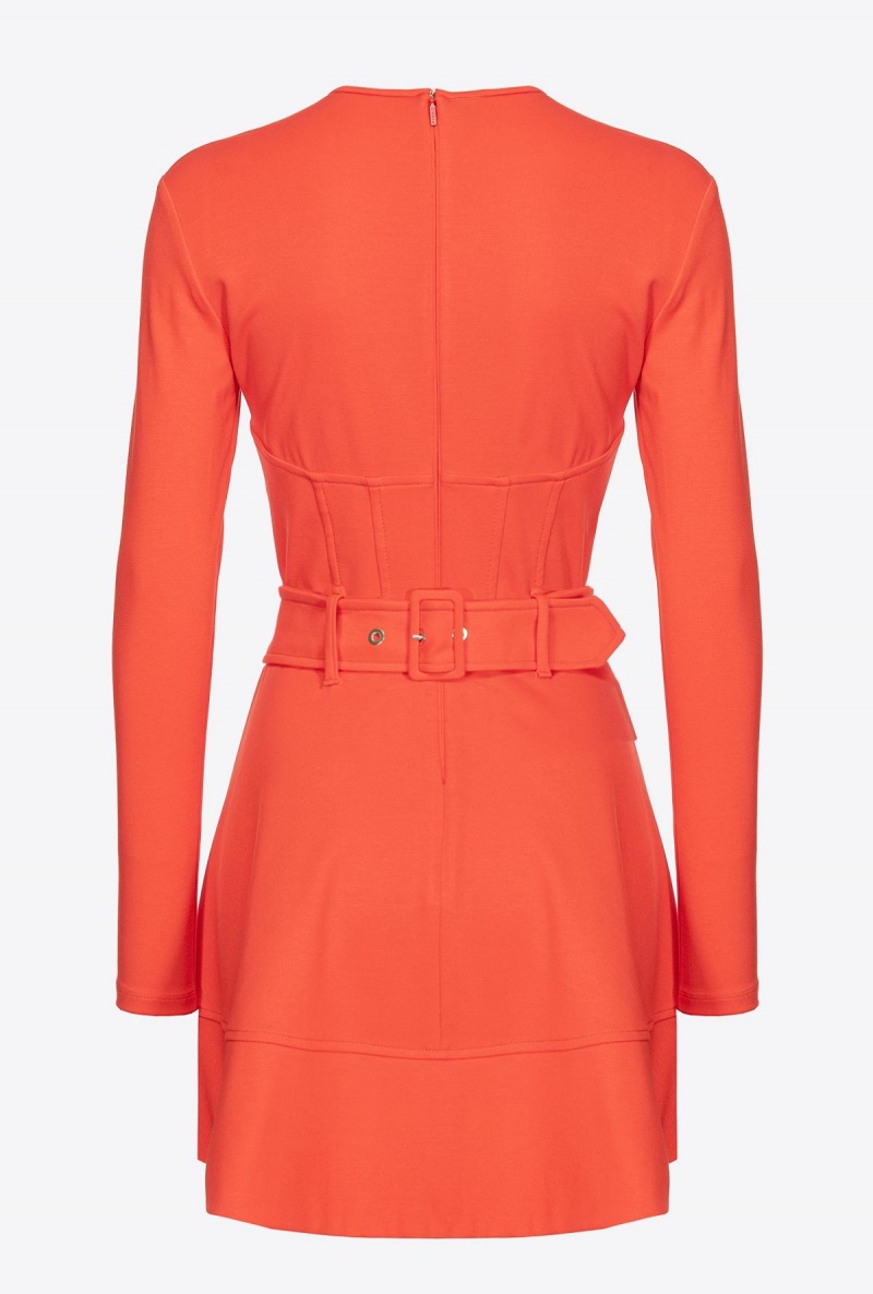 SURIMI ORANGE Pinko Mini dress with piercing belt | QMYWA67196