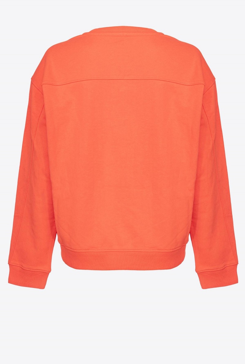 SURIMI ORANGE Pinko Sweatshirt with Love Birds embroidery | MYZPD68456