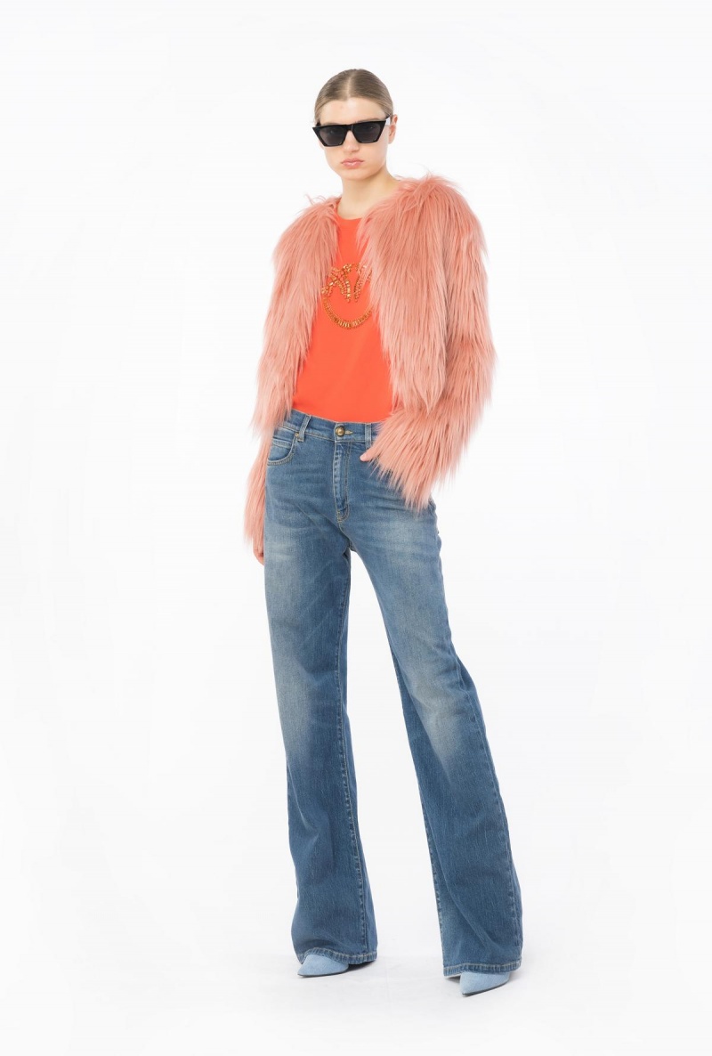 SURIMI ORANGE Pinko Sweatshirt with Love Birds embroidery | MYZPD68456