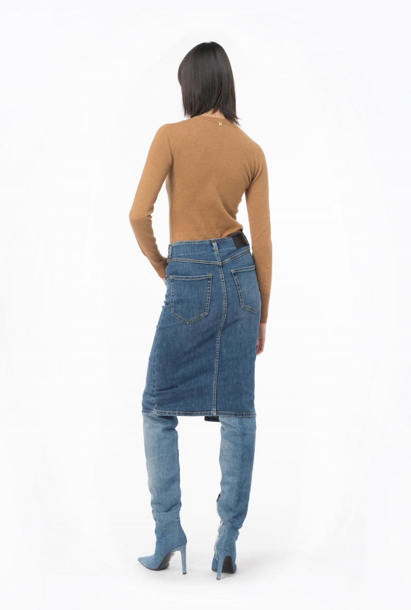 TOBACCO BROWN Pinko Cashmere sweater with cut-out | EMYHC14481