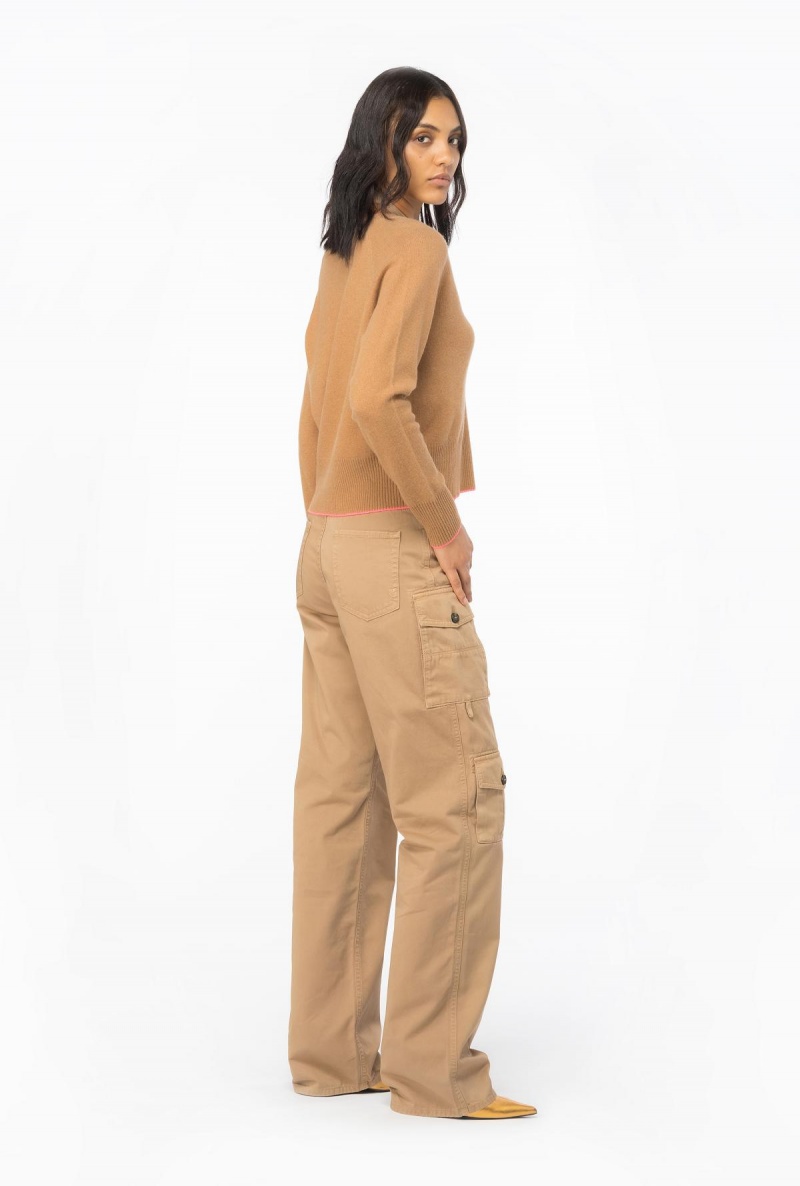 TOBACCO BROWN Pinko Short cashmere cardigan | EMYVG13129