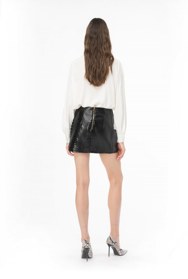 VANILLA ICE-CREAM WHITE Pinko Crepe de Chine blouse with sash | GMYUC56308