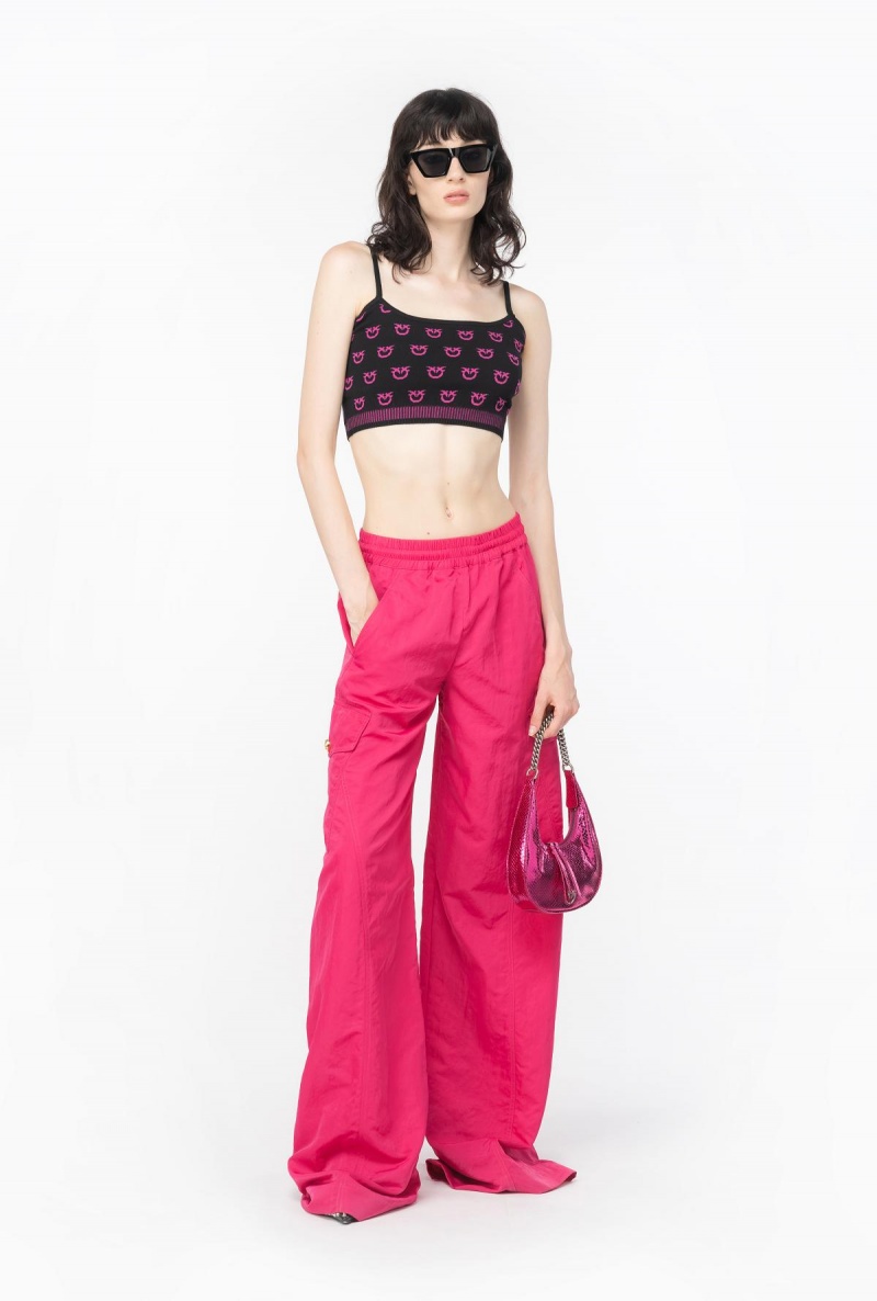 VENICE PINK Pinko Technical twill cargo trousers | XMYGW45451